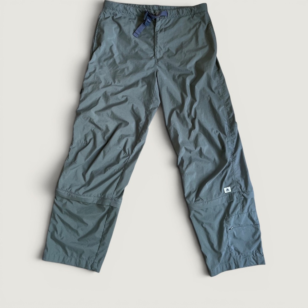 Nike ACG Convertible Hiking Pants Mens Large Olive Green Zip Off Cargo Trousers